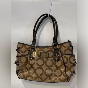 Coach tan handbag